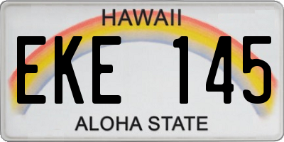 HI license plate EKE145