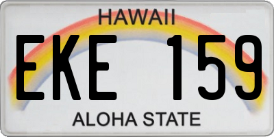 HI license plate EKE159