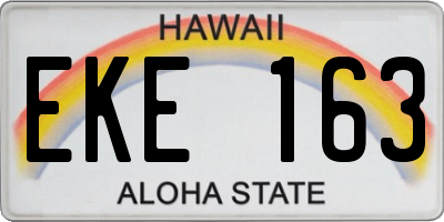 HI license plate EKE163