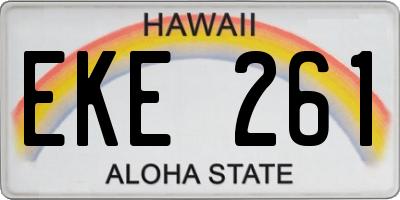 HI license plate EKE261