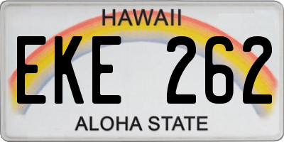 HI license plate EKE262