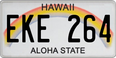 HI license plate EKE264