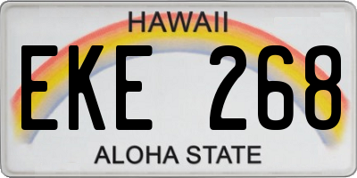HI license plate EKE268