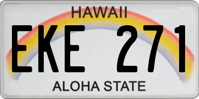 HI license plate EKE271