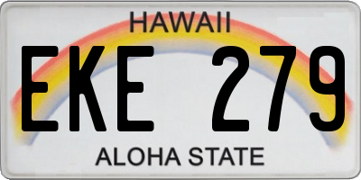 HI license plate EKE279