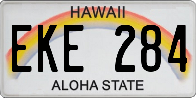 HI license plate EKE284