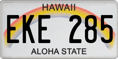 HI license plate EKE285