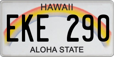 HI license plate EKE290