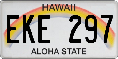 HI license plate EKE297