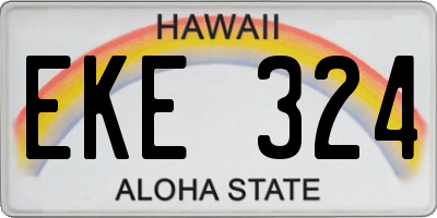 HI license plate EKE324