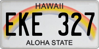 HI license plate EKE327