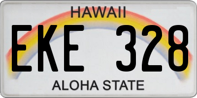 HI license plate EKE328