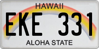 HI license plate EKE331