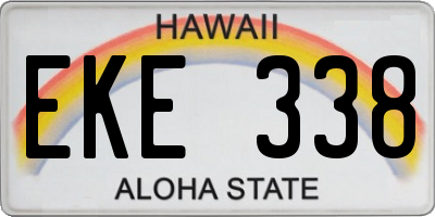 HI license plate EKE338