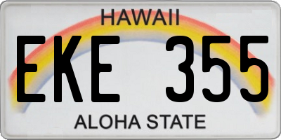 HI license plate EKE355