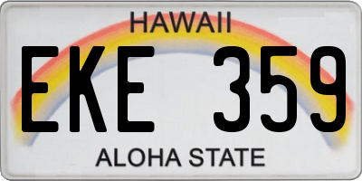 HI license plate EKE359