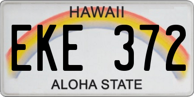 HI license plate EKE372