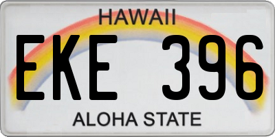 HI license plate EKE396