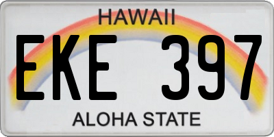 HI license plate EKE397