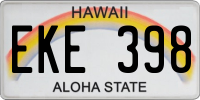 HI license plate EKE398