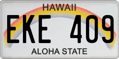 HI license plate EKE409