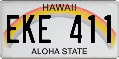 HI license plate EKE411