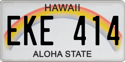 HI license plate EKE414
