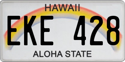 HI license plate EKE428