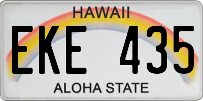 HI license plate EKE435
