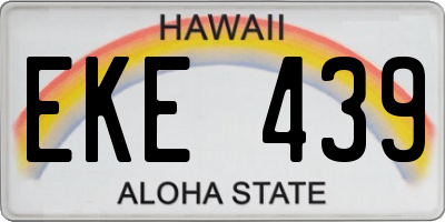 HI license plate EKE439
