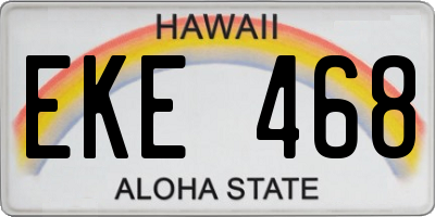 HI license plate EKE468