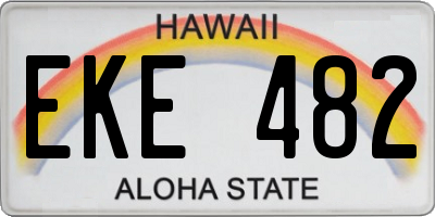 HI license plate EKE482