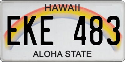 HI license plate EKE483