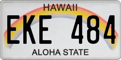 HI license plate EKE484