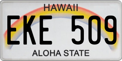 HI license plate EKE509