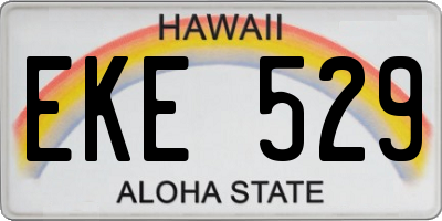 HI license plate EKE529