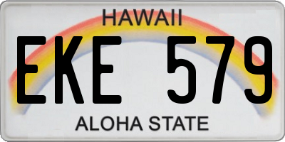 HI license plate EKE579