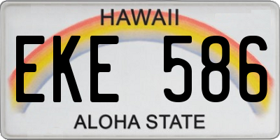 HI license plate EKE586