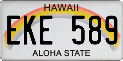HI license plate EKE589
