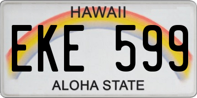 HI license plate EKE599