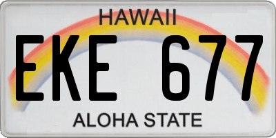 HI license plate EKE677
