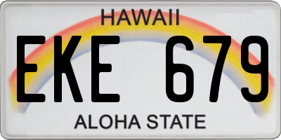 HI license plate EKE679