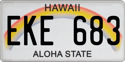 HI license plate EKE683