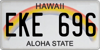 HI license plate EKE696