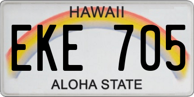 HI license plate EKE705