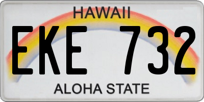 HI license plate EKE732