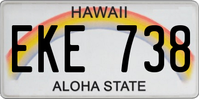 HI license plate EKE738