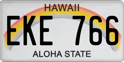 HI license plate EKE766