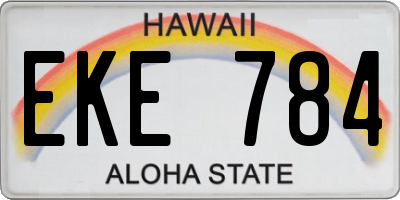 HI license plate EKE784