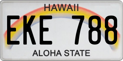 HI license plate EKE788